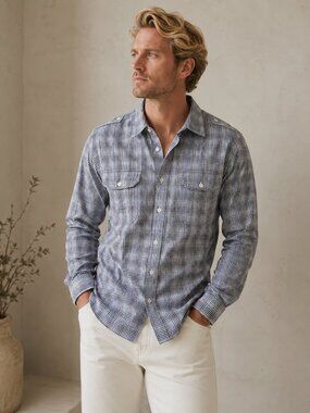 Michael Kors Tailored Fit Button-Down | Navy | Medium
